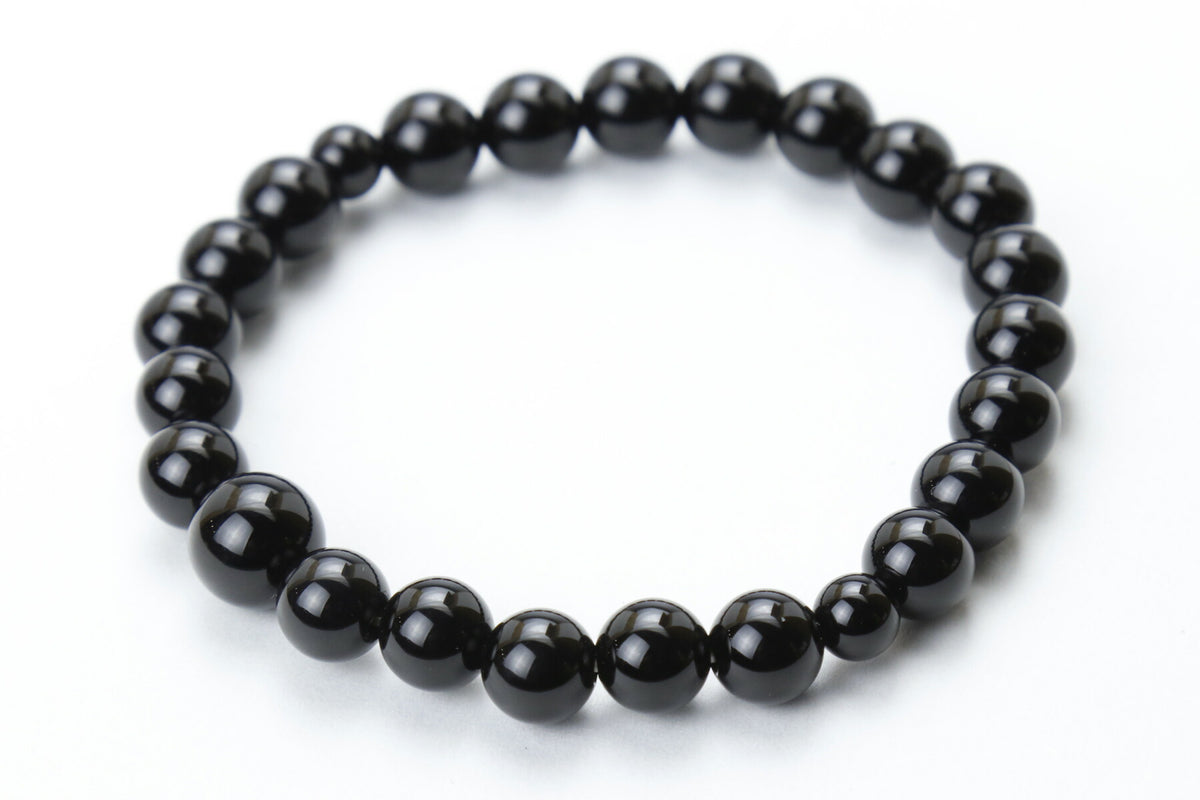 数珠 ブレスレット 腕輪 京都宝珠 黒 オニキス 8mm パワーストーン