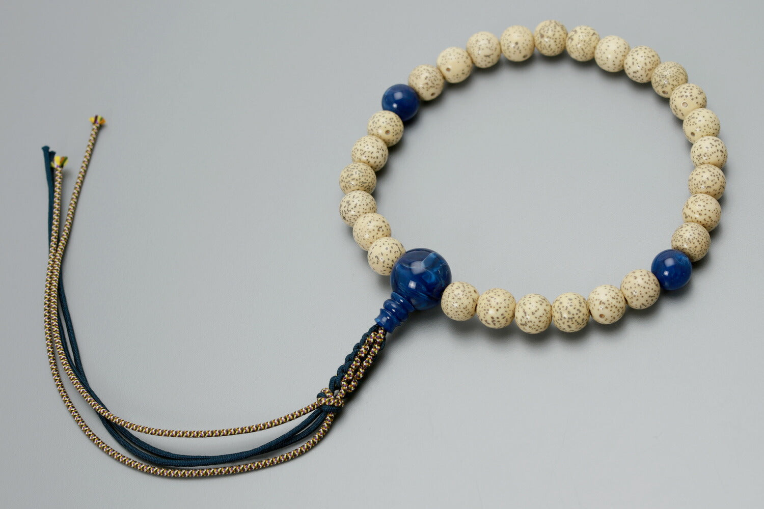 数珠 男性用 京念珠 数珠袋付き 京匠の伝統 星月菩提珠27玉 ラピス