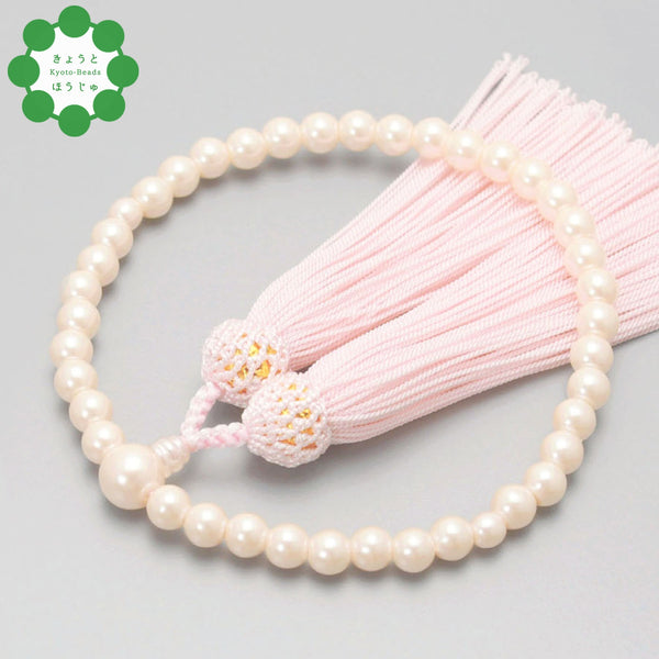 よれない 茶金房 あこや真珠 数珠 念珠 女性用全ての宗派で使用可能